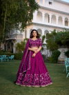 Wine Colour Vichitra Silk With Sequins And Thread Embroidery Work Lehenga With Blouse Dupatta Best Wholesale Shop In Surat